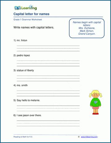Capitalization Worksheets K5 Learning Capitalization Worksheet Grade 4 - Capitalization Worksheet Grade 4