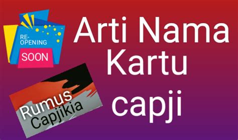 CAPJIKIA SADEWA - KELUARAN CAPJIKIA SADEWA - Capjikia Data Cara Bermain