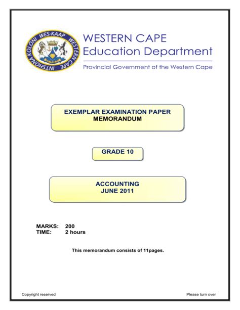 Full Download Caps Examplar Question Papers Grade10 2013 Memorandum 