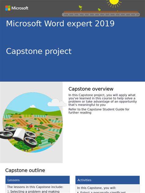 Capstone Projects For Microsoft Word