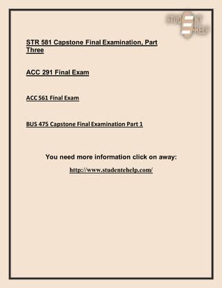 Full Download Capstone Final Exam Part One 