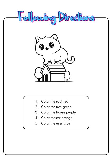 Captcha Printable Following Directions Worksheet - Printable Following Directions Worksheet