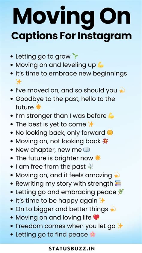 Caption For Moving On