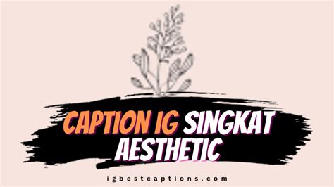 CAPTION IG SINGKAT AESTHETIC 🍃 100 Caption Instagram Aesthetic Bahasa Inggris dan Indonesia