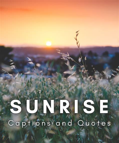 Caption Sunrise Quotes