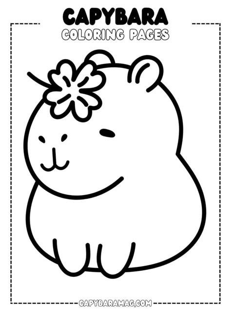 capybara coloring page