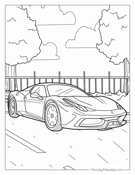 car coloring sheets