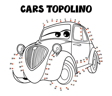 Car Dot To Dots   Cars Disney Connect The Dots Worksheets Printable For - Car Dot To Dots