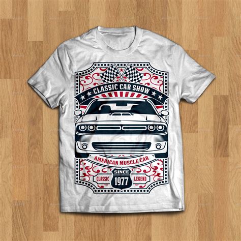 car show t shirt design template