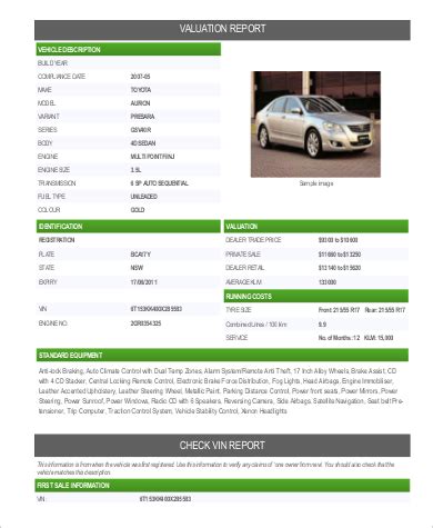 Car Valuation Template