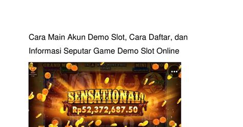 cara daftar main slot