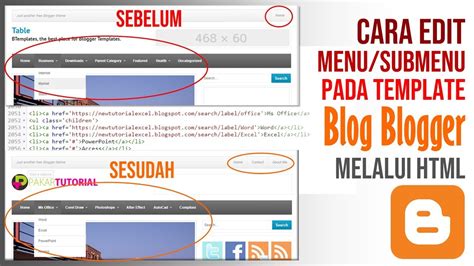 cara edit html template blogger
