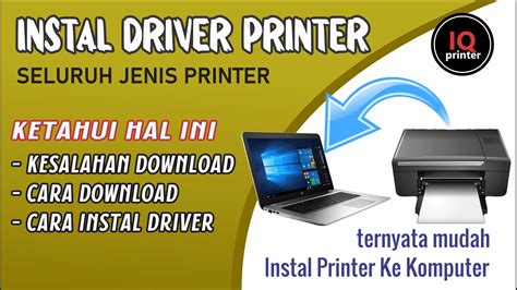 cara instal driver printer