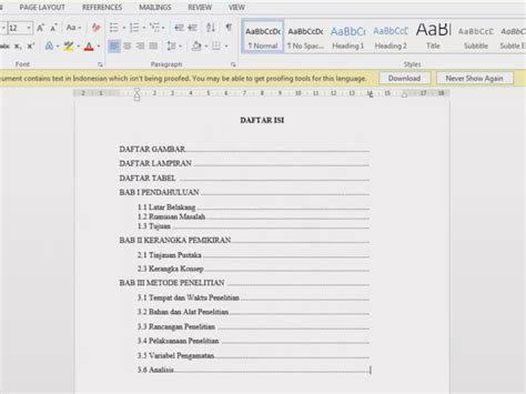 Cara Membuat Daftar Isi Manual Di Word 2007 - Cara Membuat Daftar Isi Manual Di Word 2007