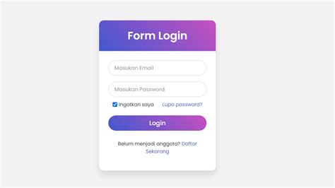 cara membuat form login
