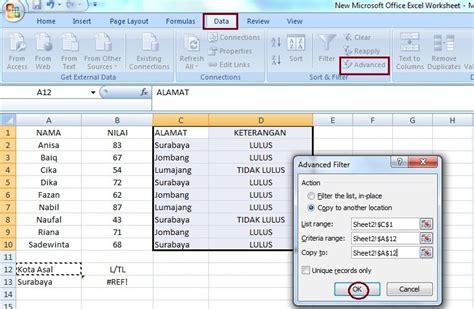 Cara Memfilter Data Di Excel