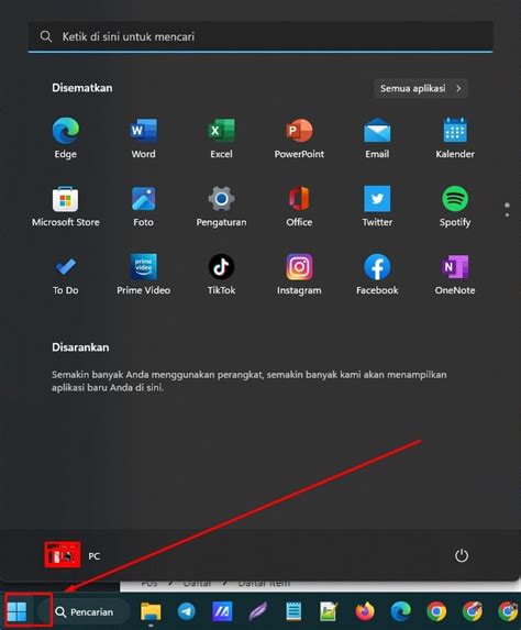 cara menampilkan aplikasi di layar utama laptop