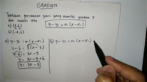 cara menentukan gradien dari persamaan garis