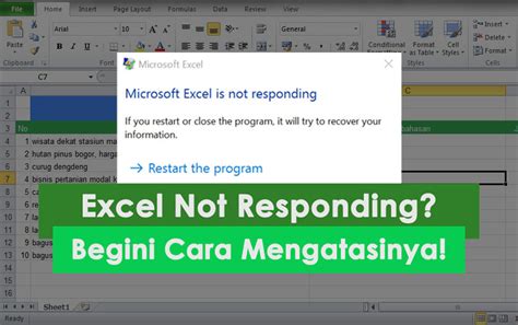 Cara Mengatasi Excel Not Responding   Excel Tidak Merespons Berhenti Beku Atau Berhenti Bekerja - Cara Mengatasi Excel Not Responding