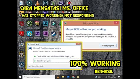  Cara Mengatasi Microsoft Office Has Stopped Working Windows - Cara Mengatasi Microsoft Office Has Stopped Working Windows