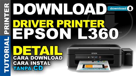cara menginstal driver printer epson l360 tanpa cd