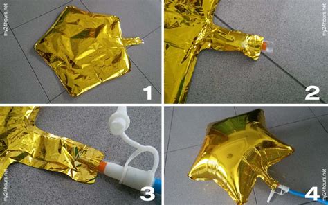 cara meniup balon foil agar bisa terbang