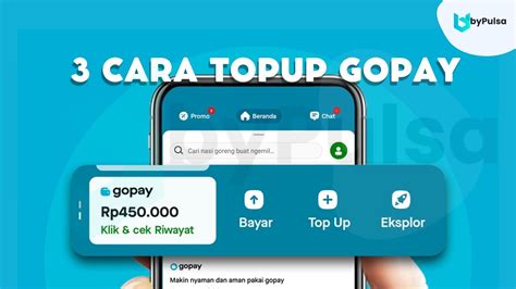 Cara Top Up Gopay Gojek Indonesia Nominal Top Up Gopay - Nominal Top Up Gopay