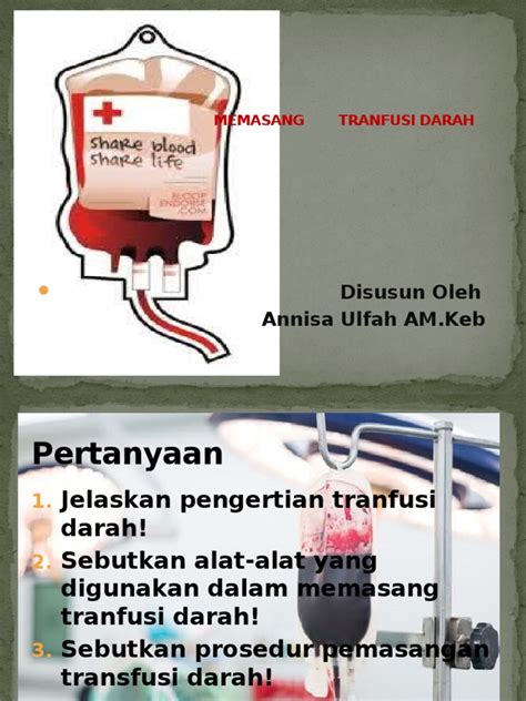 cara transfusi darah