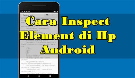 Cara Inspect elemen di hp Android