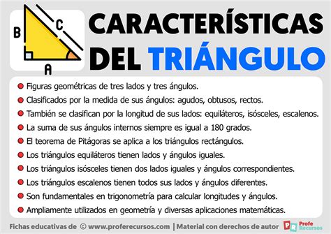 caracteristicas de el triangulo rectangulo
