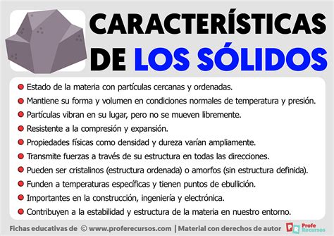 Caracteristicas De Los Solidos