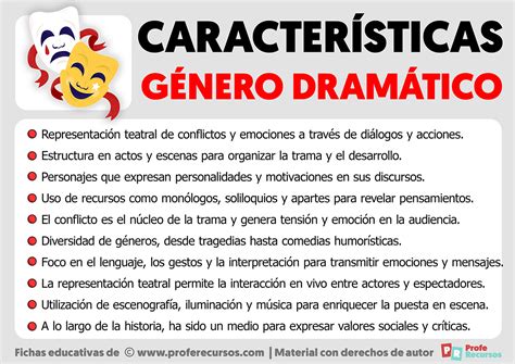 Caracteristicas Del Genero Dramatico
