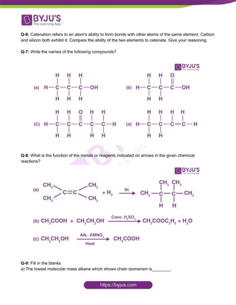 Carbon And Its Compounds Worksheet 1 Learners X27 Carbon Compounds Worksheet - Carbon Compounds Worksheet