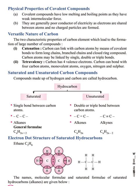 Carbon Compounds Worksheet   Important Question For Class 10 Science Carbon And - Carbon Compounds Worksheet