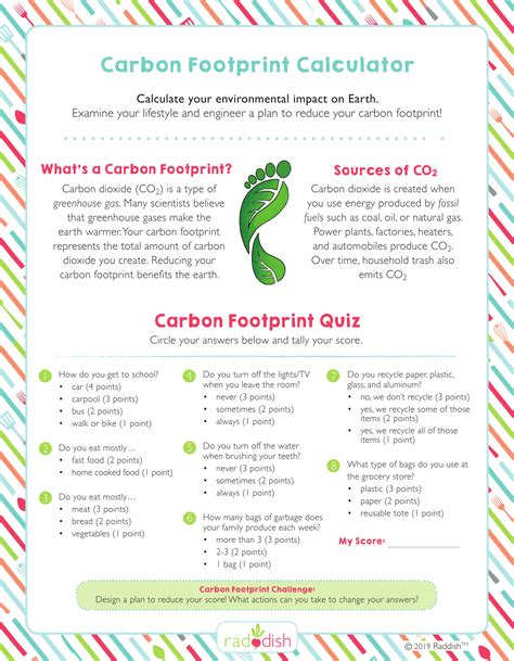Carbon Footprint Worksheet Answers Carbon Footprint Worksheet - Carbon Footprint Worksheet