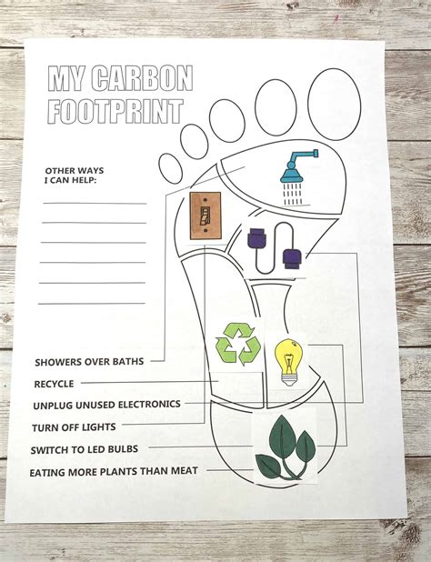 Carbon Footprint Worksheet For Kids Little Bins For Carbon Footprint Worksheet - Carbon Footprint Worksheet
