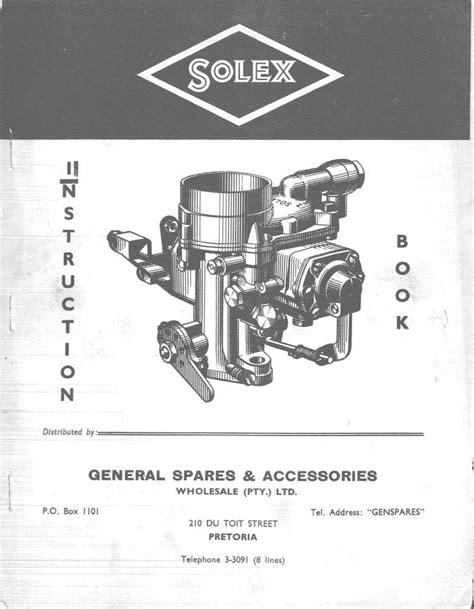 Read Carburetor Repair Manuals For Solex 