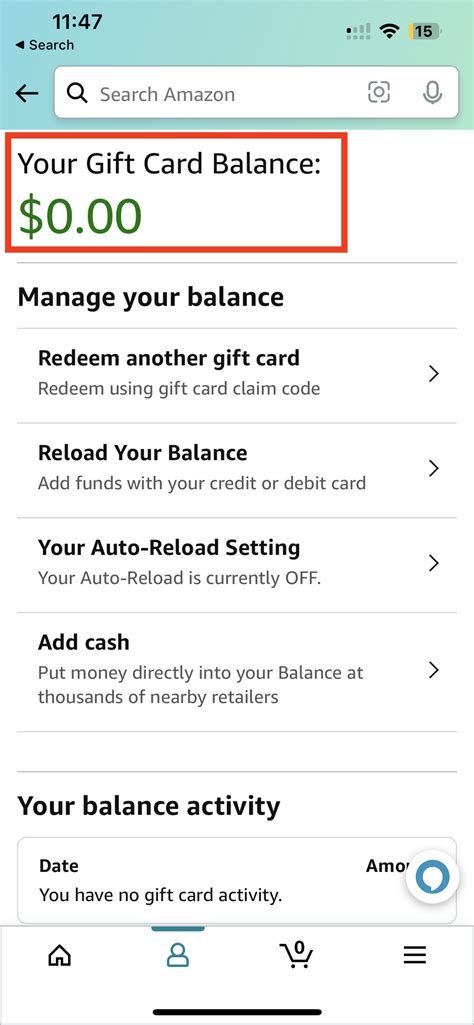 Card Gift Balance