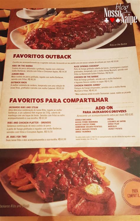 Cardapio Outback Com Preço