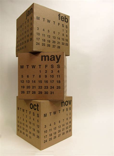 cardboard calendar
