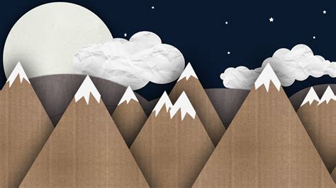 cardboard mountain backdrop
