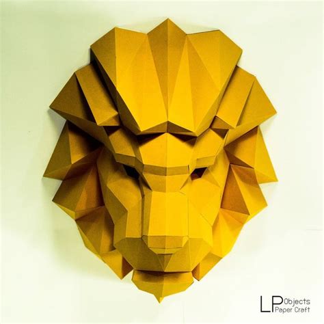 Read Cardboard Lion Head Trophy Template 