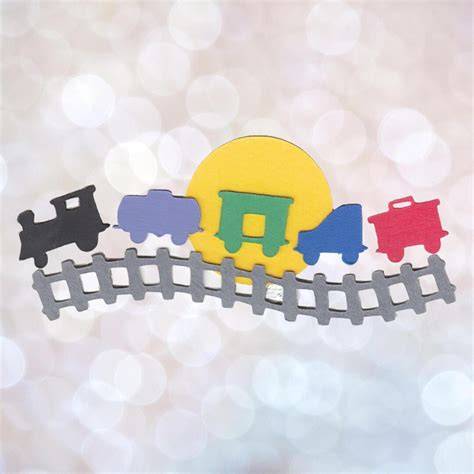 cardstock train shapes
