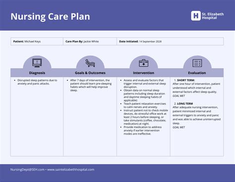 Care Plan Examples