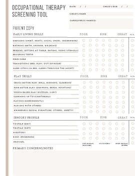 Care Tool Occupational Therapy