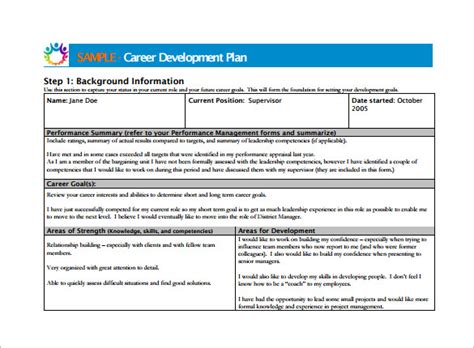 Full Download Career Development Plan Paper 