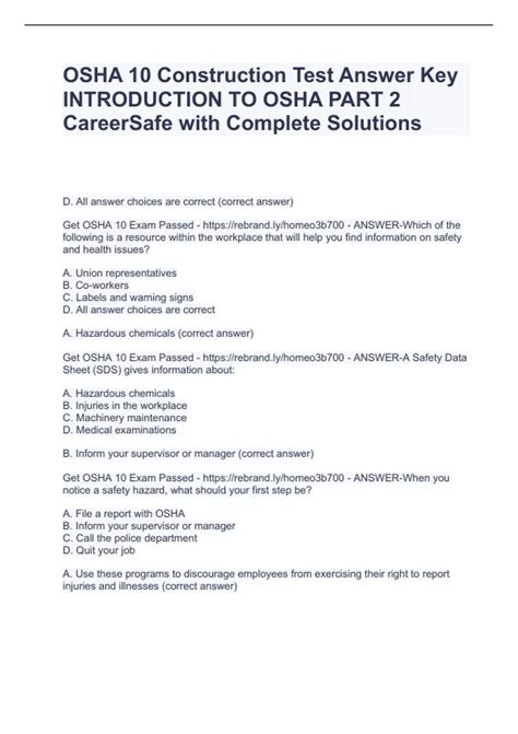 careersafe test answers