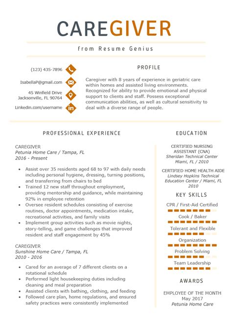Caregiver Resume Examples And Template For 2023 Indeed How To Put Caregiver On Resume - How To Put Caregiver On Resume