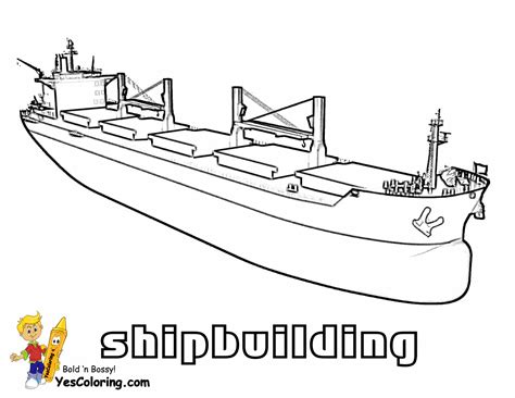 Cargo Ship Coloring Pages For Kids To Color Cargo Ship Coloring Pages - Cargo Ship Coloring Pages