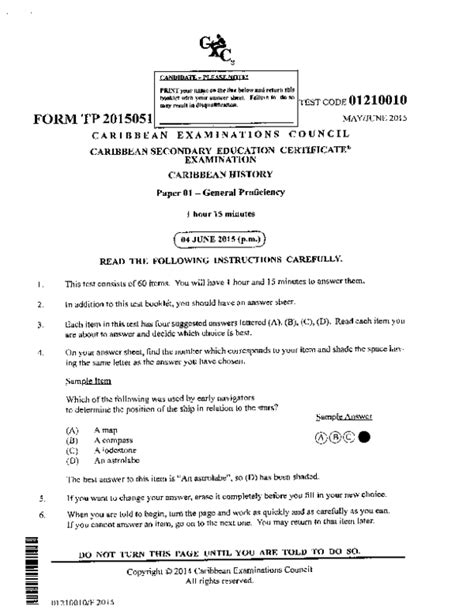 Download Caribbean Examination Council English A Past Papers 